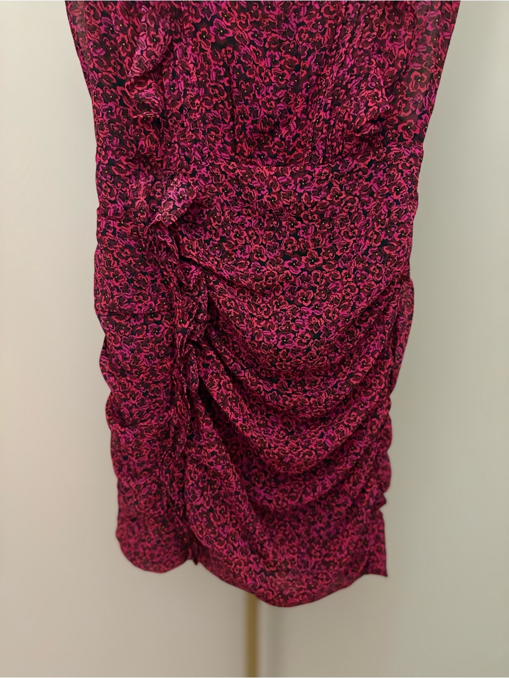 Express Pink Ruched-Detail Mini Dress - Picture 3 of 7